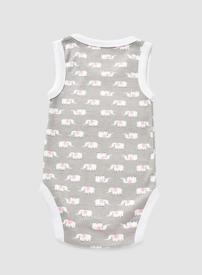 Zarafa Sleeveless Printed Comfortable Onesies Dark Grey - Image 2