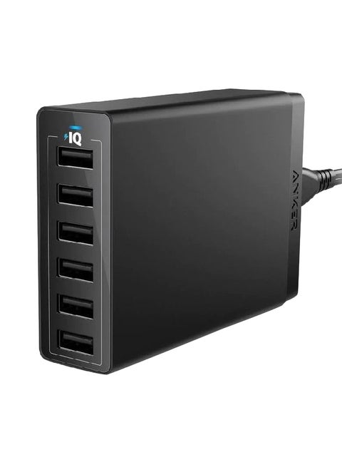 PowerPort 6 USB Charging Hub Black