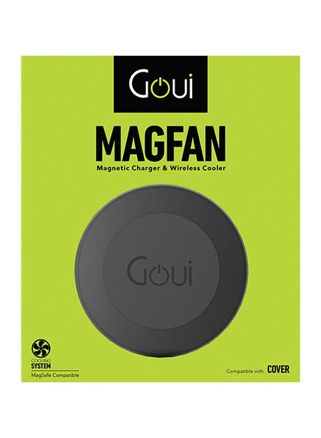 Goui - Magfan | Wireless Charger 15W & Cooling Fan: Ultimate Charging Solution With Magnetic Compatibility And Efficient Heat Dissipation Featuring A Built-In Cooling Fan And Innovative Heat Management System, It Prevents Overheating, Ensuring Your Device Charges Faster And More Safely - Black - Image 1