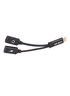 GO-DES Portable Audio Plus Charging Splitter Adapter Black  - Image 2