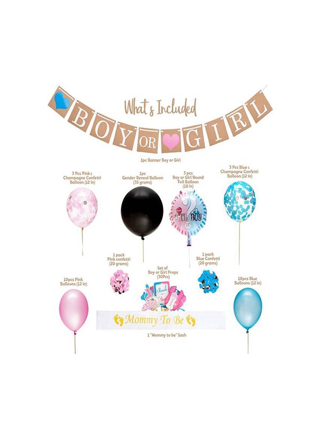 Generic - Gender Reveal Party Supplies And Baby Shower Boy Or Girl Kit (64 Pieces) - Including 36 - Image 1