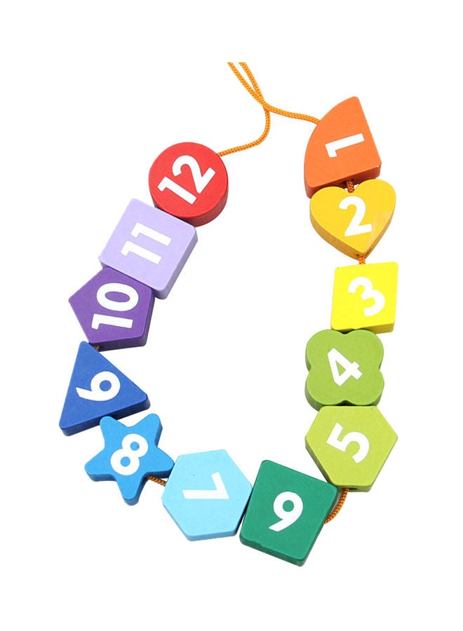 Digital Geometry Clock Wooden Blocks Toy