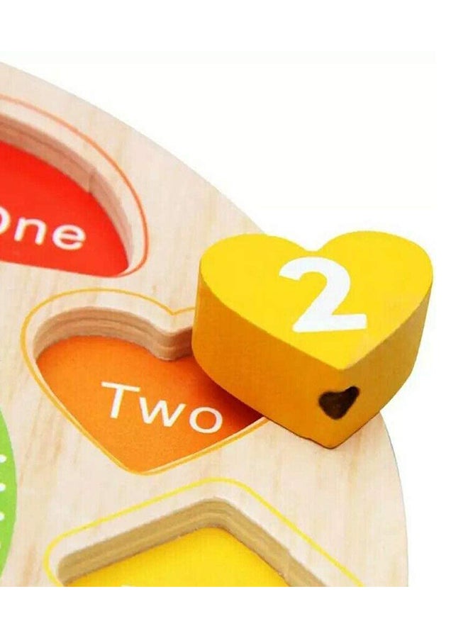 Digital Geometry Clock Wooden Blocks Toy