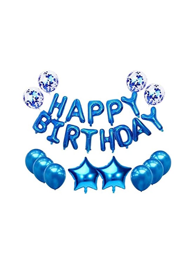 13-Piece Happy Birthday Party Balloons Set 25×3×15cm - Image 1