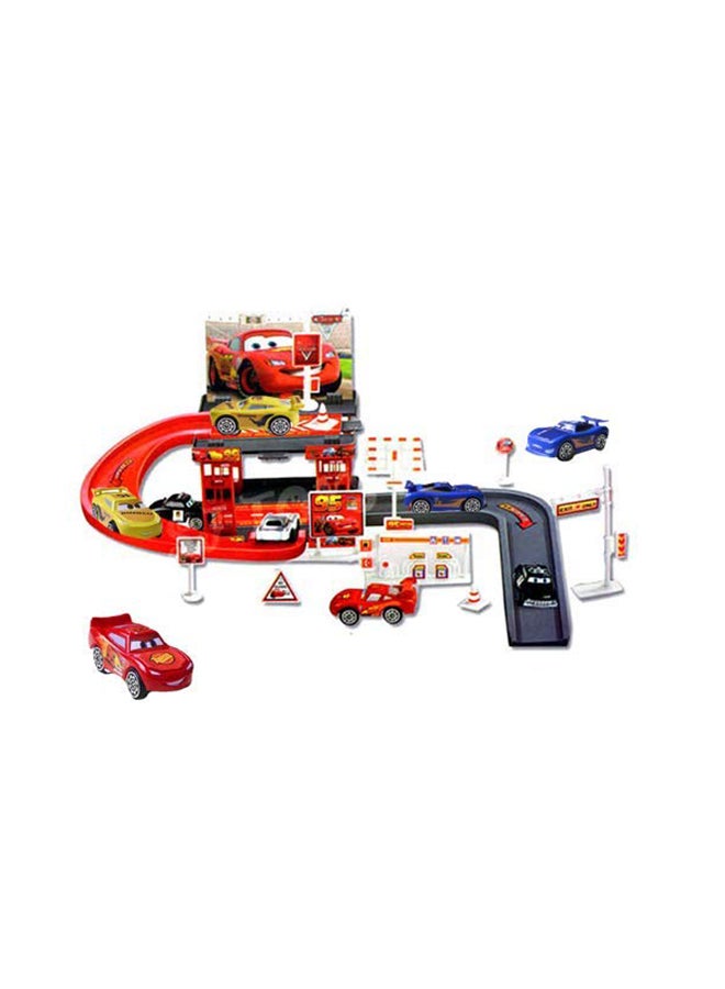 29-Piece Car Racing Track Parking Garage Lightweight Game Play Set For Boys - Image 3