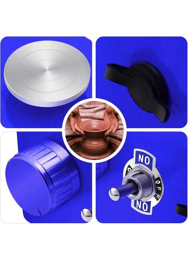 Kidle - 13-Piece Mini Fingertip Pottery Wheel Ceramic Art Machine Household Small with DIY Clay Tools, US Plug for Kids 13x15x8.5cm - Image 1