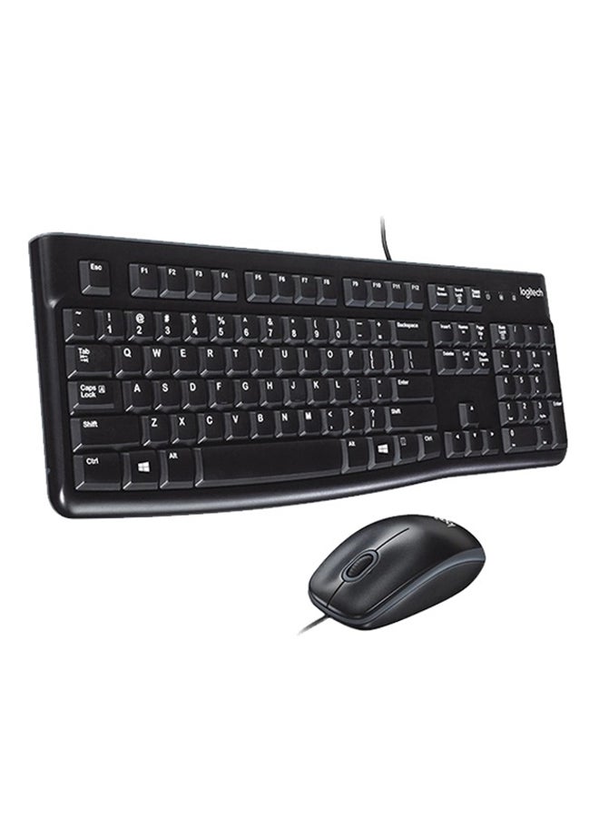 Logitech Mk120 Wired Keyboard And Mouse For Pc - 920-002562 black