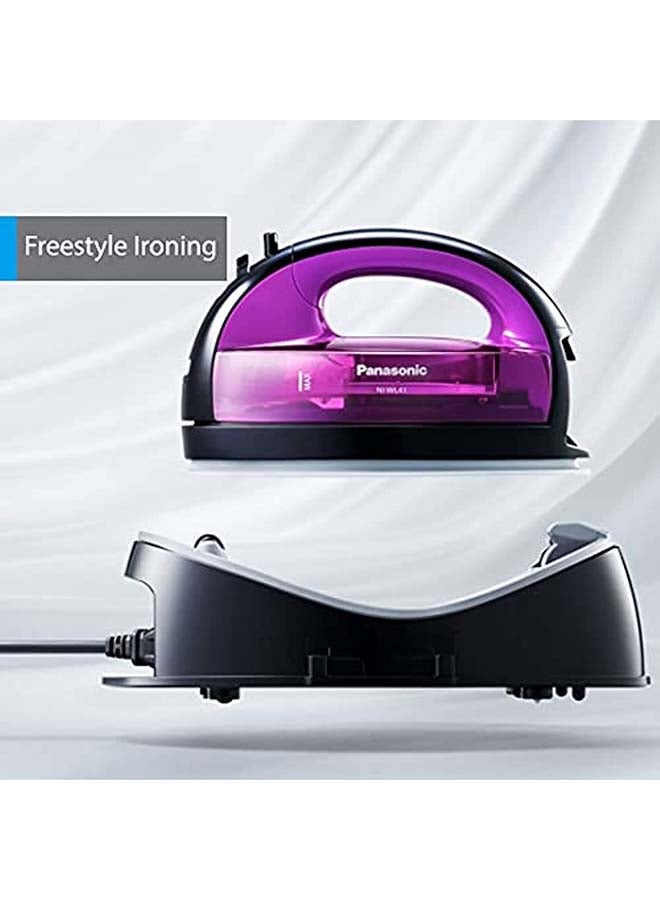 Panasonic Cordless Steam Iron Multi Direction Sole Plate Detachable Water Tank Anti CalcAnti Drip Cover 135.0 ml 1550.0 W NI-WL41VTH Violet - Image 2