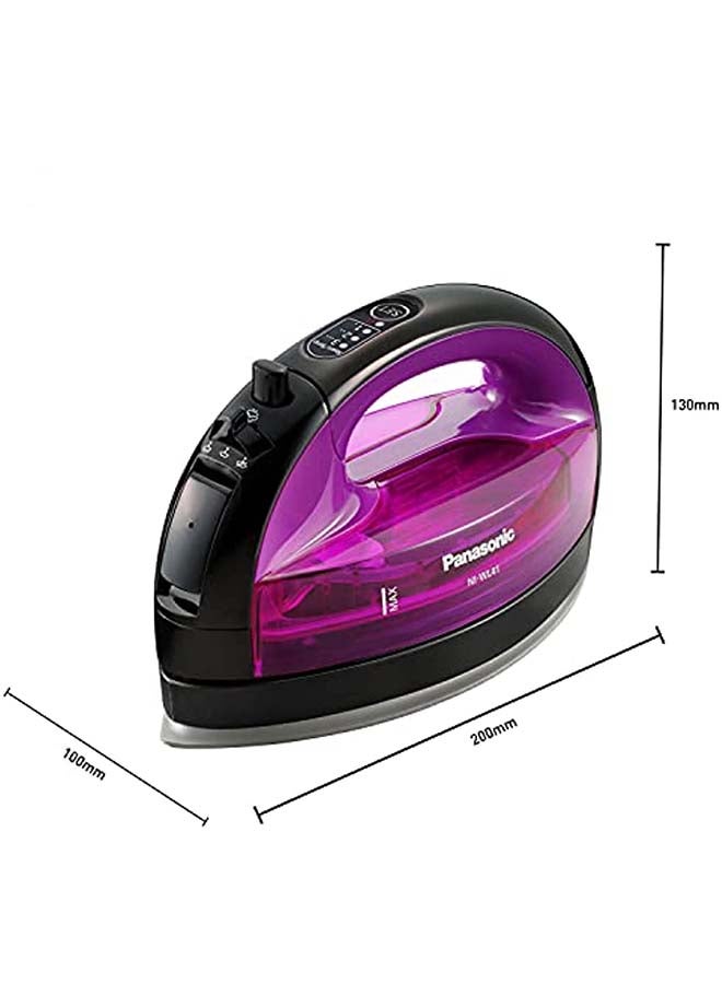 Panasonic Cordless Steam Iron Multi Direction Sole Plate Detachable Water Tank Anti CalcAnti Drip Cover 135.0 ml 1550.0 W NI-WL41VTH Violet - Image 5