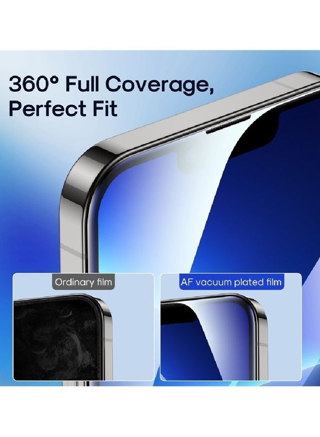 JOYROOM Anti-scratch and explosion Silk Printing Screen Protector Ultra Clear Full Covering Tempered Glass For iPhone 14 Pro 6.1" Clear/Black  - Image 2