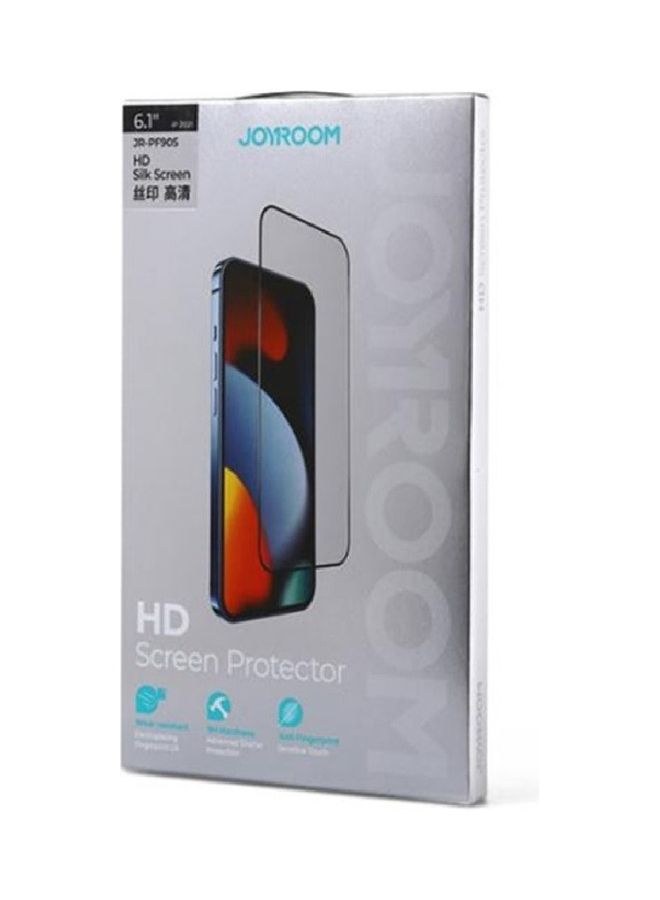 JOYROOM Anti-scratch and explosion Silk Printing Screen Protector Ultra Clear Full Covering Tempered Glass For iPhone 14 Pro 6.1" Clear/Black  - Image 5