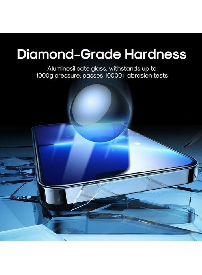 JOYROOM Anti-scratch and explosion Silk Printing Screen Protector Ultra Clear Full Covering Tempered Glass For iPhone 14 Pro 6.1" Clear/Black  - Image 3