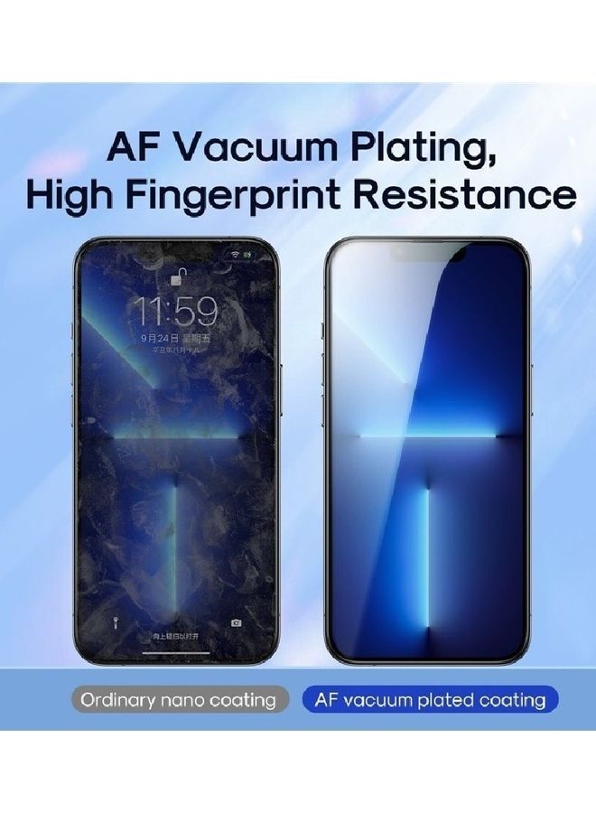 JOYROOM 2.5D Silk Printing Screen Protector Anti-Explosion Ultra Clear Full Covering Tempered Glass For iPhone 14 6.1" Clear/Black  - Image 5