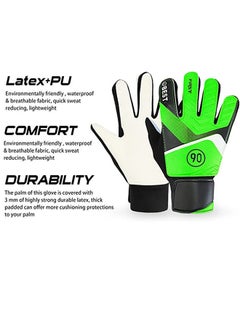 Generic Kid's Goalkeeper Gloves Finger Protection Latex Soccer Goalie Gloves Teenagers Breathable Sports Gloves 15cm 15cm  - Image 3