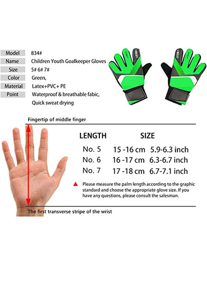 Kid's Goalkeeper Gloves Finger Protection Latex Soccer Goalie Gloves Teenagers Breathable Sports Gloves 15cm 15cm - v1664429203/N25834617A_6