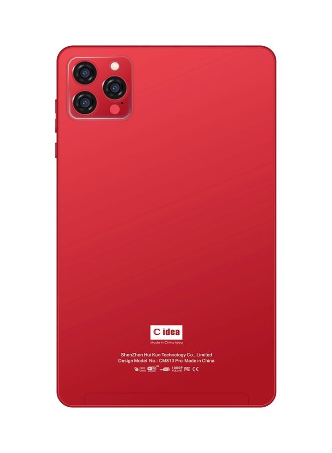 C idea - 5G Android Tablet CM813 Pro 8 Inch Zoom Supported Smart Tab with Quad Core CPU Bluetooth Wifi Silicon Protective Case cover (Red) - Image 1