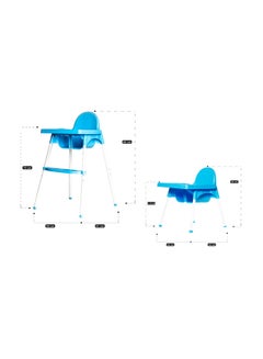 TEKNUM High Chair Multi Height Booster Seat With Feeding Tray H1 Blue  - Image 5