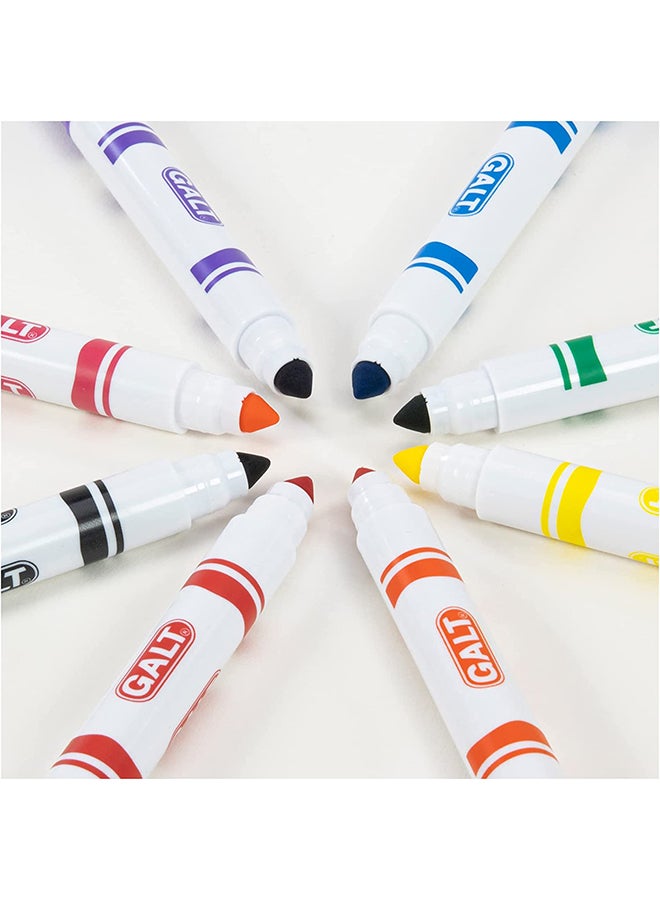 Galt Toys - 8 Chunky Pens - Washable (Arts & Crafts Drawing & Painting Office & School Supplies) 12.6x1.1x17.2cm - Image 1