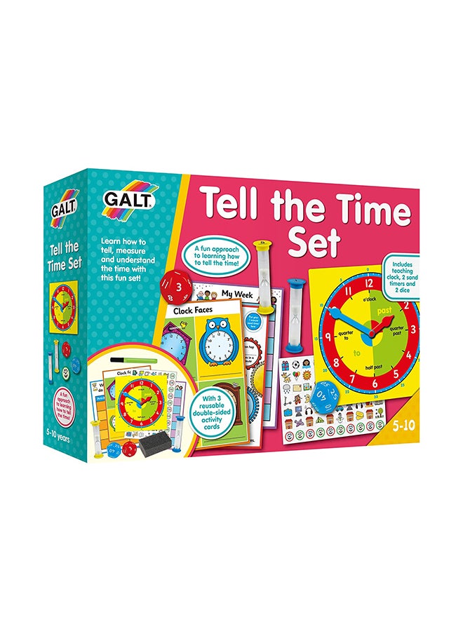 Galt Toys - Tell the Time Set Learn To Tell The Time Clock Ages 5 Years Plus Learning & Education Science Kits 23x5x17cm - Image 1