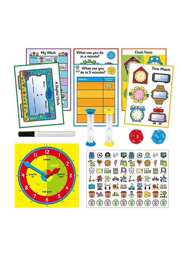 Galt Toys - Tell the Time Set Learn To Tell The Time Clock Ages 5 Years Plus Learning & Education Science Kits 23x5x17cm - Image 1