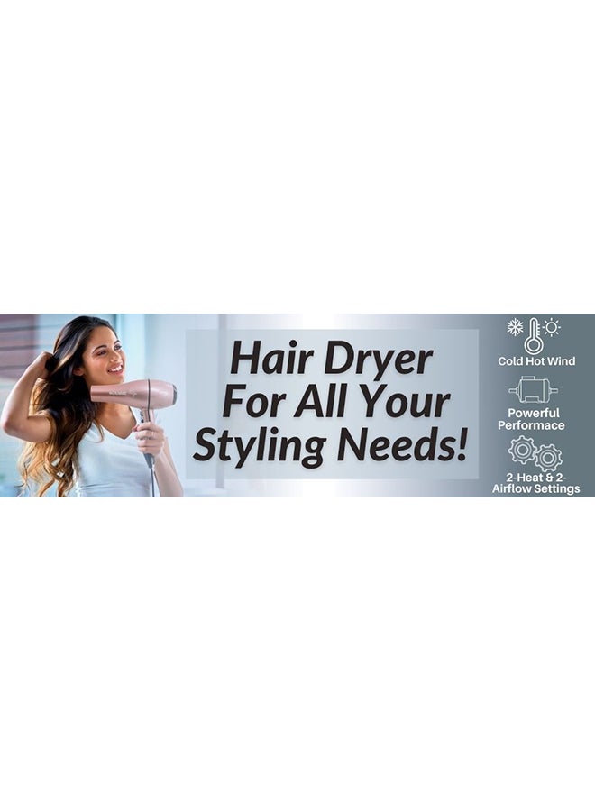 SONASHI - 2000W Hair Dryer, Built-in 2 Speed And 4 Heat Airflow Settings with Cool Shot Function | AC Motor with Cold and Hot Wind Feature | Stylish Lightweight Design For Comfort Use Gold - Image 1