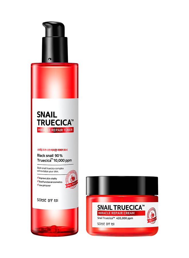 Some by Mi Snail Truecica Miracle Repair Set (Toner + Cream) Red 135Ml + 60Gml - Image 1