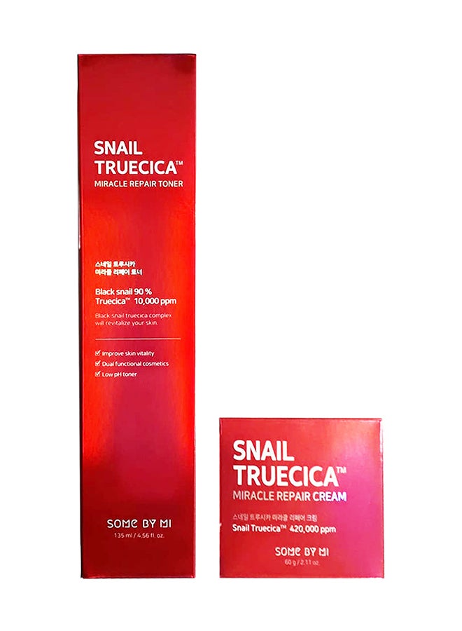 Some by Mi Snail Truecica Miracle Repair Set (Toner + Cream) Red 135Ml + 60Gml - Image 2