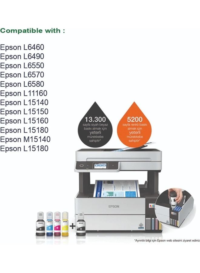 EPSON - Pack of 4 Epson 112 Ink Bottle Set Black, Cyan, Yellow & Magenta - Image 1