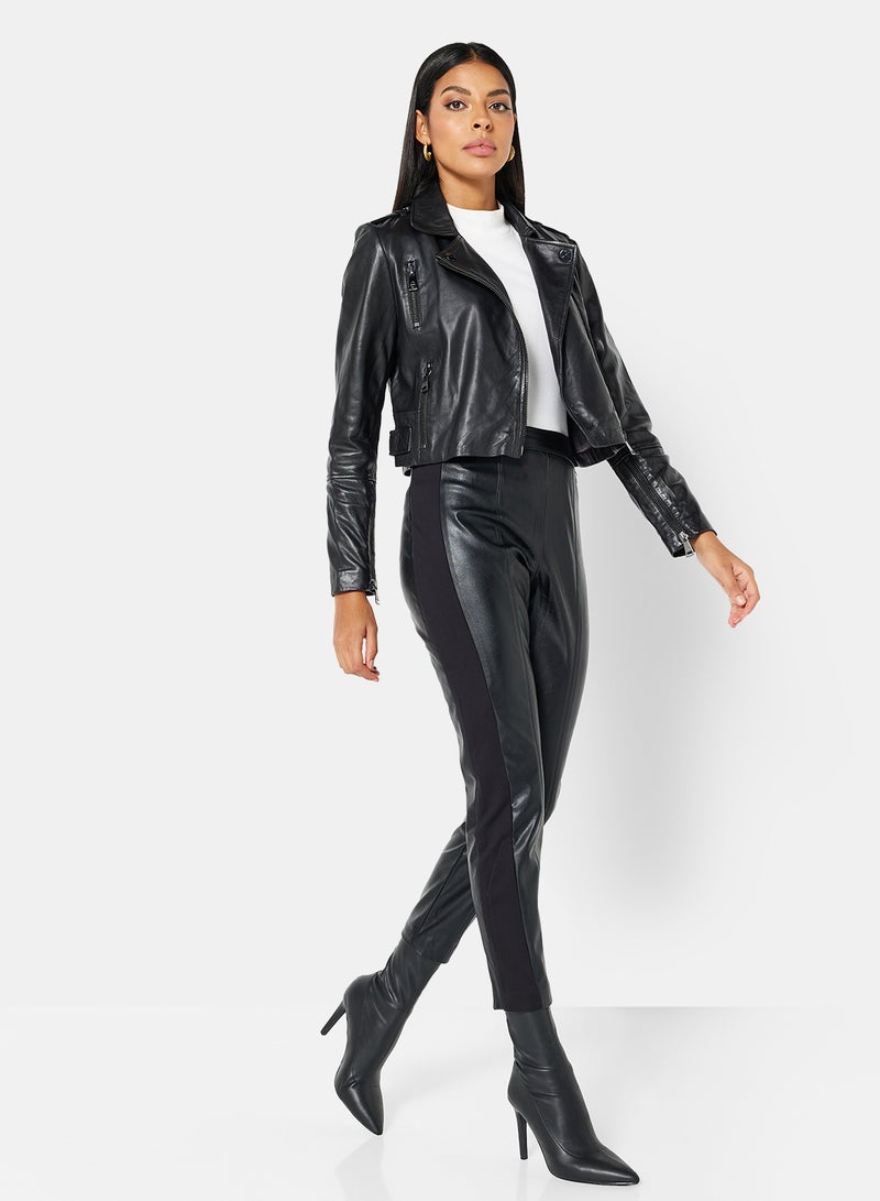Ted Baker Leather Biker Jacket Black  - Image 4
