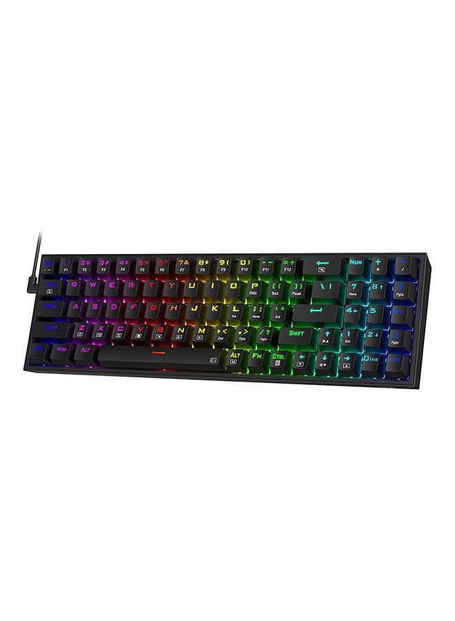 REDRAGON - Redragon K628 Pollux 75% Wired RGB Gaming Keyboard, 78 Keys Hot-Swappable Compact Mechanical Keyboard w/100% Hot-Swap Socket, Free-Mod Plate Mounted PCB & Dedicated Arrow and Numpad, Red Switch - Image 1