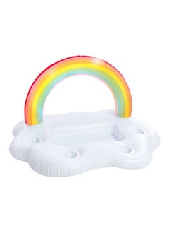 Inflatable Swimming Pool Portable Multicolour Multi Cups And Plate Holder With Rainbow Design 50x90x50cm