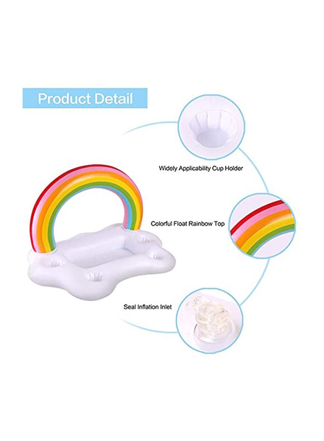 Generic - Inflatable Swimming Pool Portable Multicolour Multi Cups And Plate Holder With Rainbow Design 50x90x50cm - Image 1