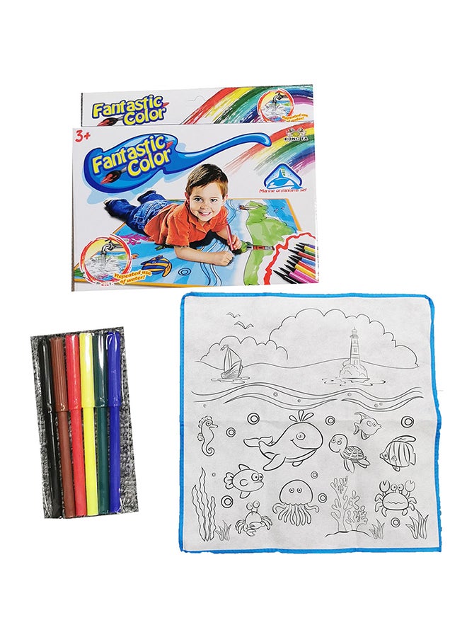 رونج إف إيه بساط فني للتلوين مع 6 أقلام تلوين - Image 2