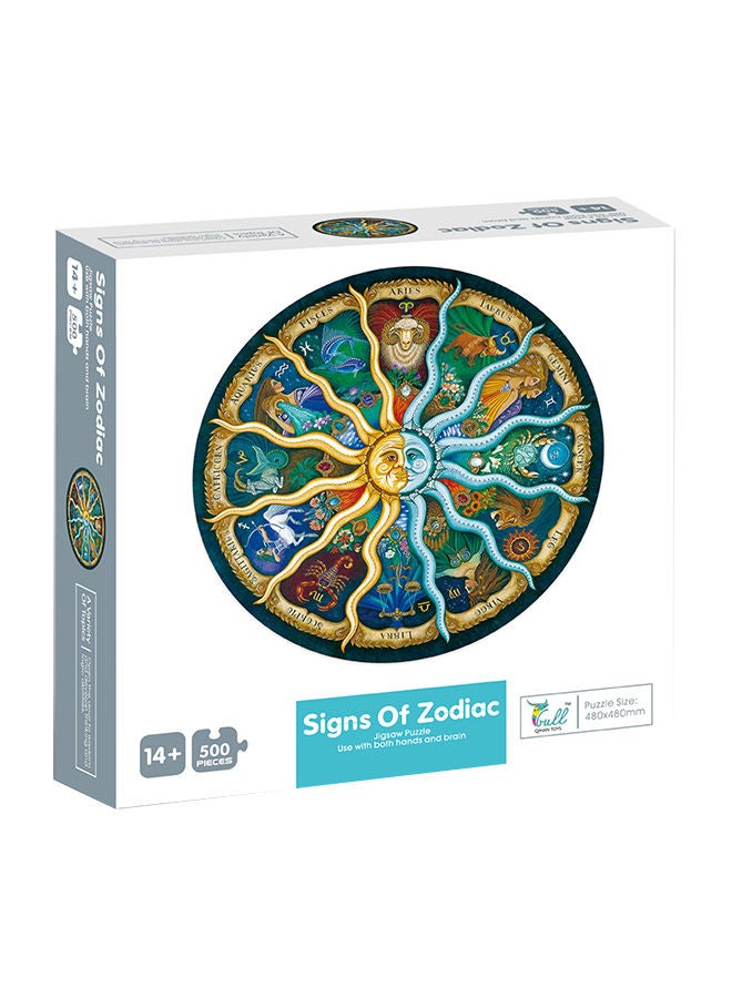 QIHAN - 500-Piece Signs Of Zodiac Jigsaw Puzzle - Image 1