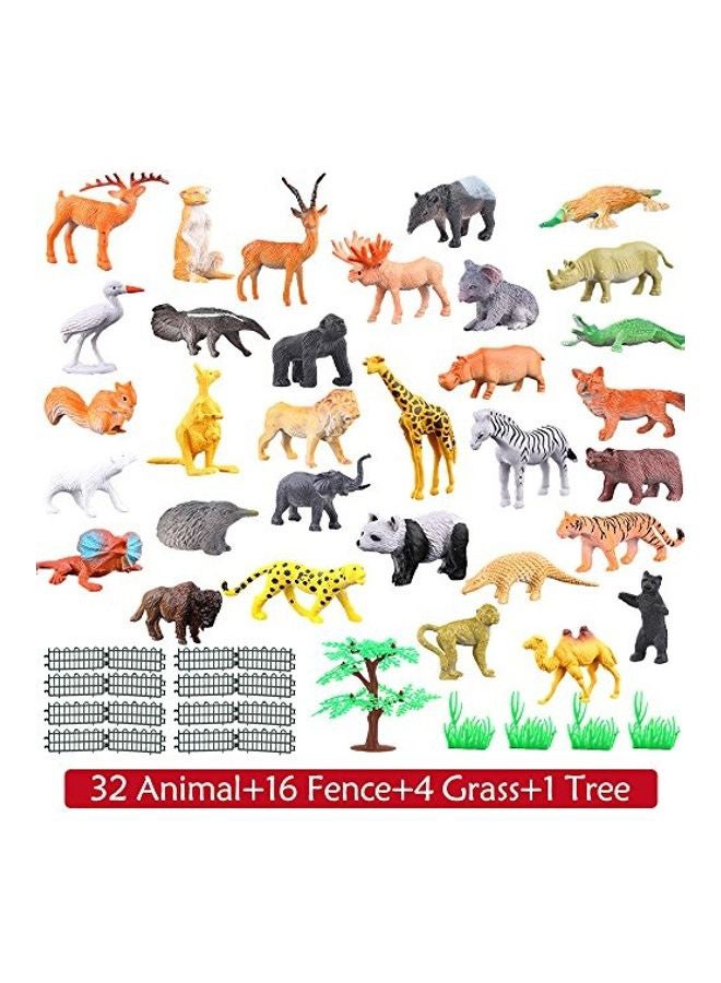 54-Piece Mini Jungle Animals Toys Set 1.9X9.7X4.3inch - v1664456272/N48283671A_2