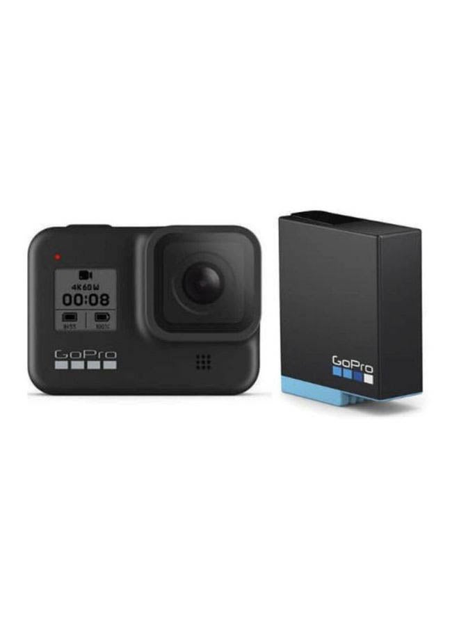 GoPro - Hero 8 Digital Action Camera Black 12MP 4K60/1080p240 8xSlo-Mo Wi-Fi + Bluetooth GPS Enabled Water Resistant - Image 1