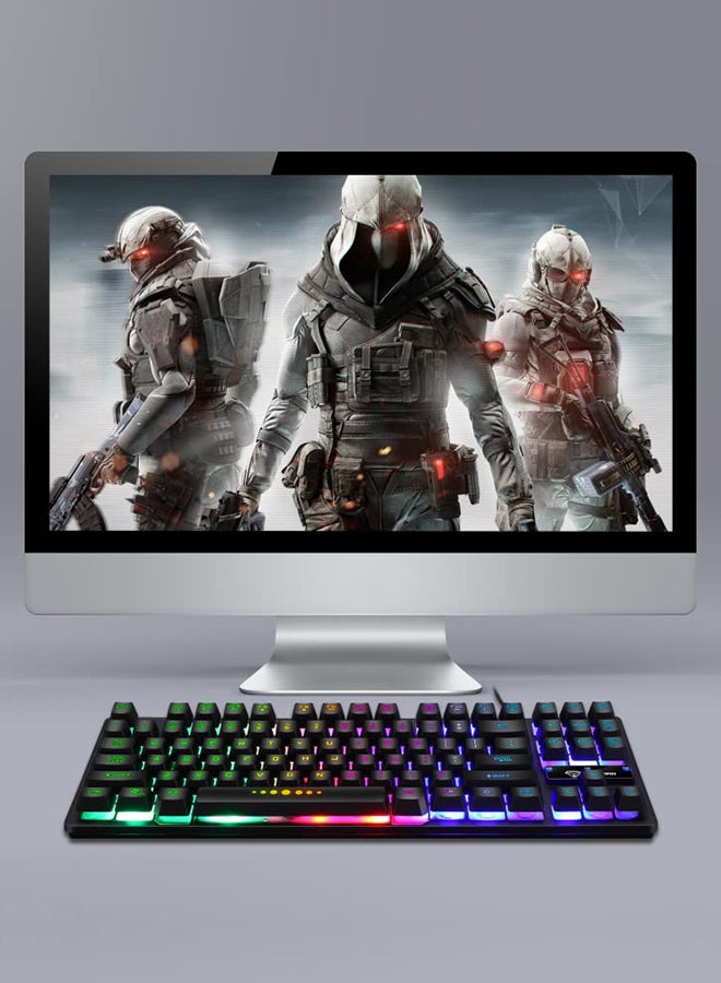 Generic - GK-10 Colourful Backlight USB Wired Keyboard Gaming Keyboard - English - Image 1