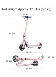 سكوتر دفع كهربائي ناينبوت للأولاد والبنات طراز Zing E8، لون وردي 50كيلوجرام - v1664458802/N42704589A_3