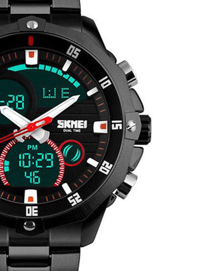 SKMEI - Men's Water Resistant Stainless Steel Analog & Digital Watch WT-SK-1146-B - 49 mm - Black - Image 1