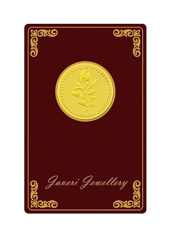 Javeri Jewellery - 24 Karat 10g Gold Flower Design Coin - Image 1