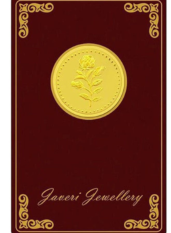 Javeri Jewellery - 24 Karat 10g Gold Flower Design Coin - Image 1