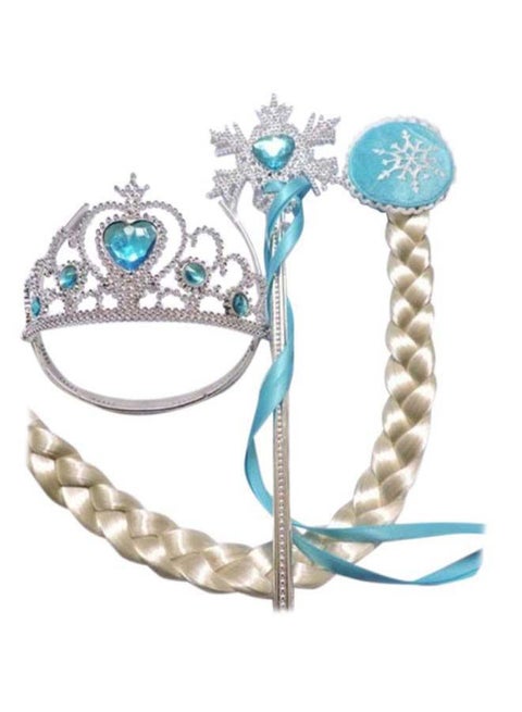 3-Piece Frozen Elsa Costume Cosplay Set