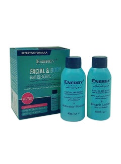 ENERGY COSMETICS Facial & Body Hair Bleaching System Kit 40+60ml  - Image 3