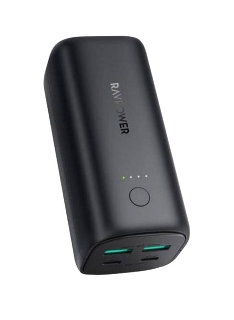 باور بنك سعة 20000 مللي أمبير في الساعة وبقدرة 50 وات 20000.0 mAh أسود