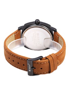 CURREN Men's Water Resistant Leather Analog Watch 8139 - 40 mm - Brown  - Image 2