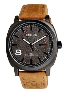 CURREN Men's Water Resistant Leather Analog Watch 8139 - 40 mm - Brown  - Image 1