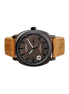 CURREN Men's Water Resistant Leather Analog Watch 8139 - 40 mm - Brown  - Image 3