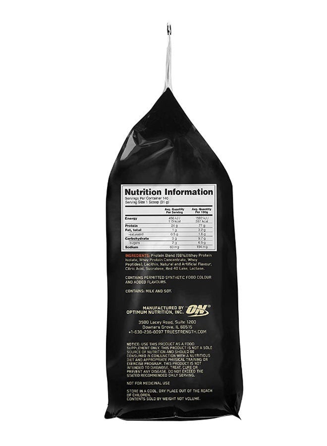 Optimum Nutrition Gold Standard 100 Percent Whey Protein - Delicious Strawberry -10 lb  - Image 2