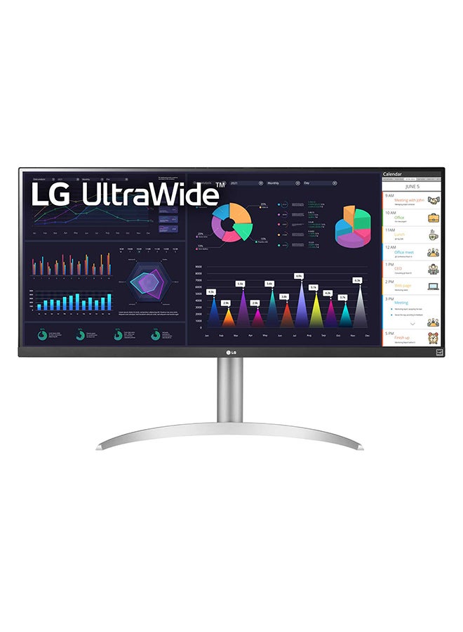LG - 34WQ650-W 34 Inch 21:9 UltraWide Full HD (2560 x 1080) 100Hz IPS Monitor, 100Hz Refresh Rate with RGB 99% Color Gamut, VESA DisplayHDR 400, USB Type-C, AMD FreeSync, Tilt/Height Adjustable Stand White - Image 1