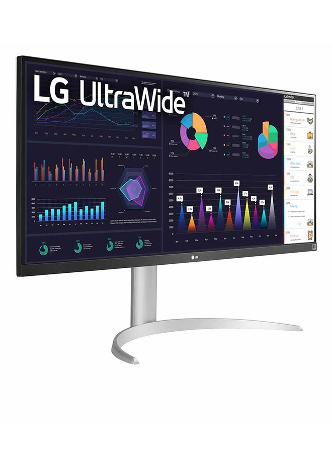 LG - 34WQ650-W 34 Inch 21:9 UltraWide Full HD (2560 x 1080) 100Hz IPS Monitor, 100Hz Refresh Rate with RGB 99% Color Gamut, VESA DisplayHDR 400, USB Type-C, AMD FreeSync, Tilt/Height Adjustable Stand White - Image 1
